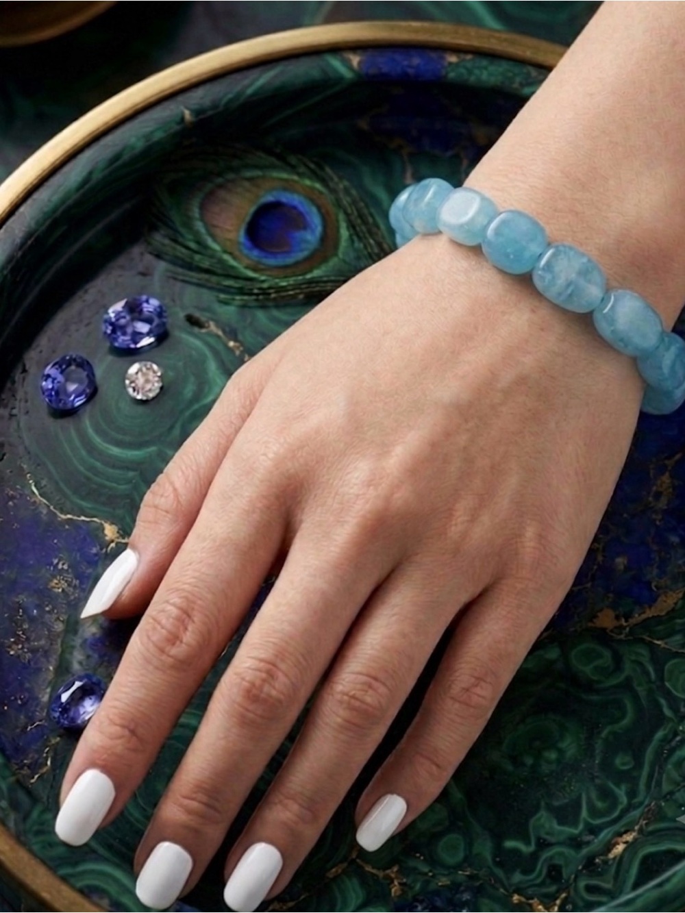 Stunning Amazonite Gemstone Bead Bracelet